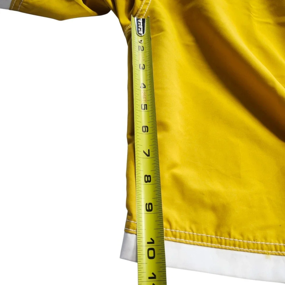 Counter Culture Mens 2XL Cargo Swim Trunks‎ Y2K Yellow Board Shorts NWT